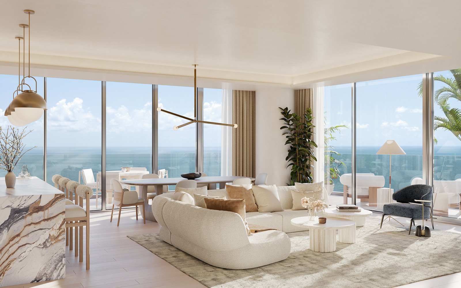 Icon Beach 3 bedroom living room